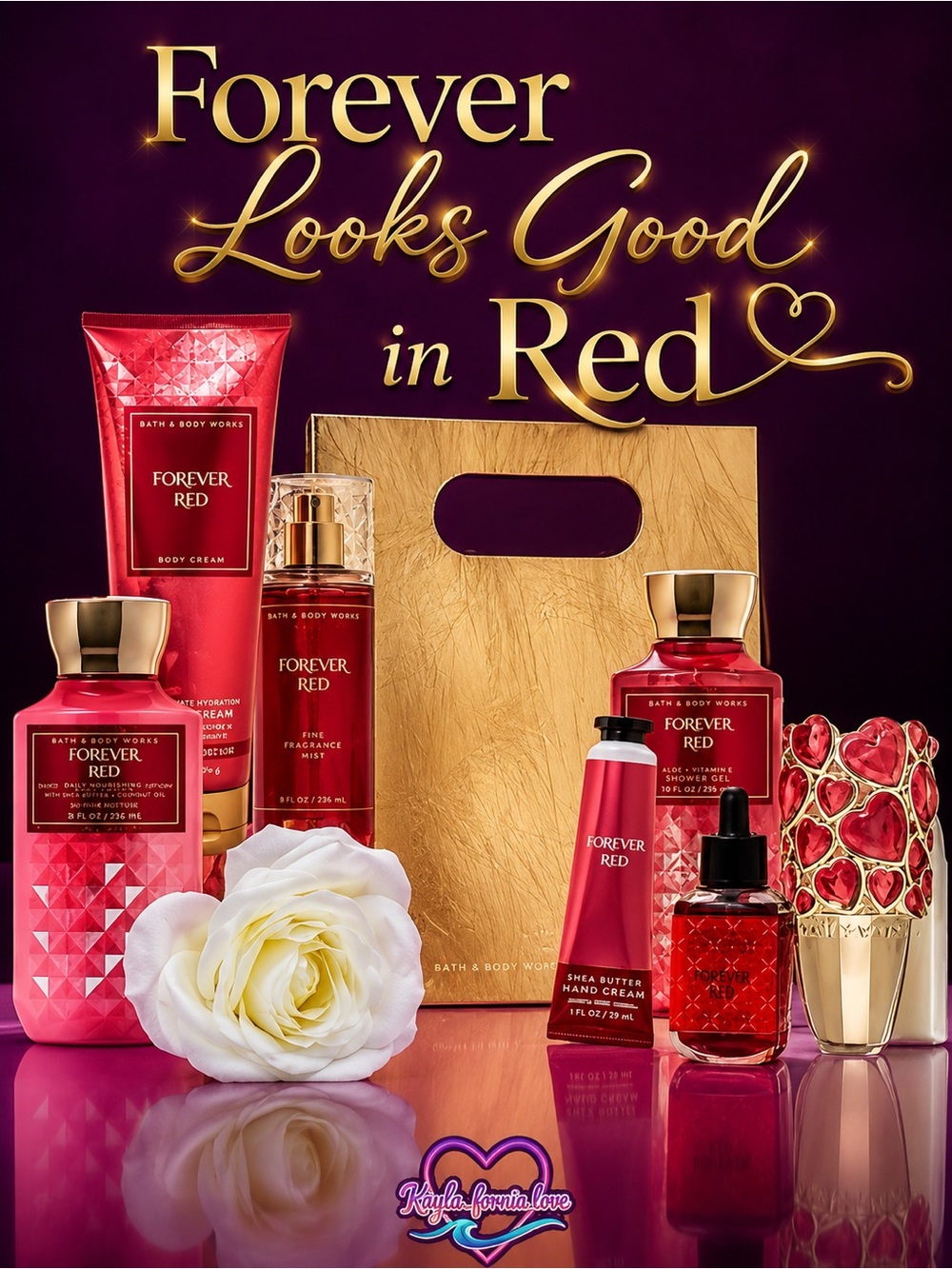 Bath & Body Works Forever Red 8 Pc Collector Set Wallflower Body Care